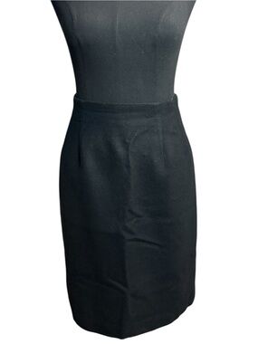 Pappagallo Women’s Skirt Black 100%‎ Wool Lined Vintage Career Office 30” Waist